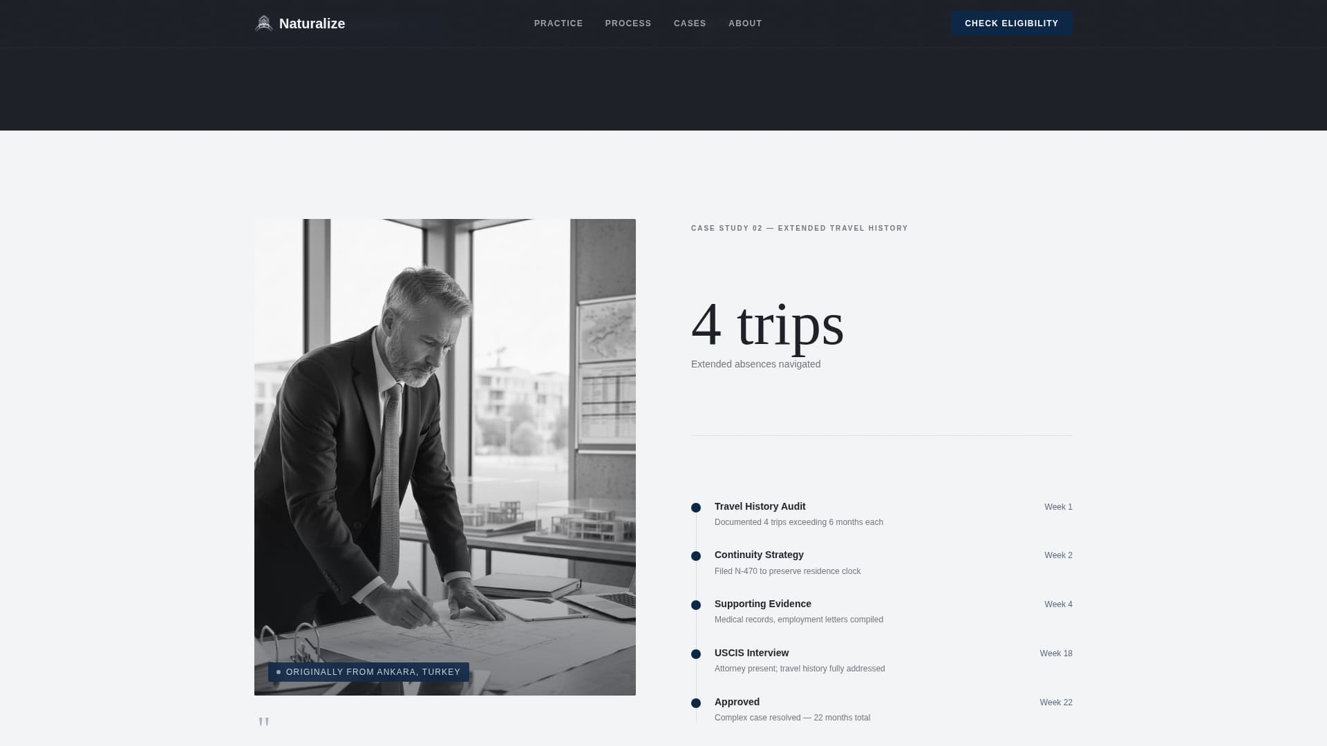 Naturalize - Trusted Citizenship Landing Page Template