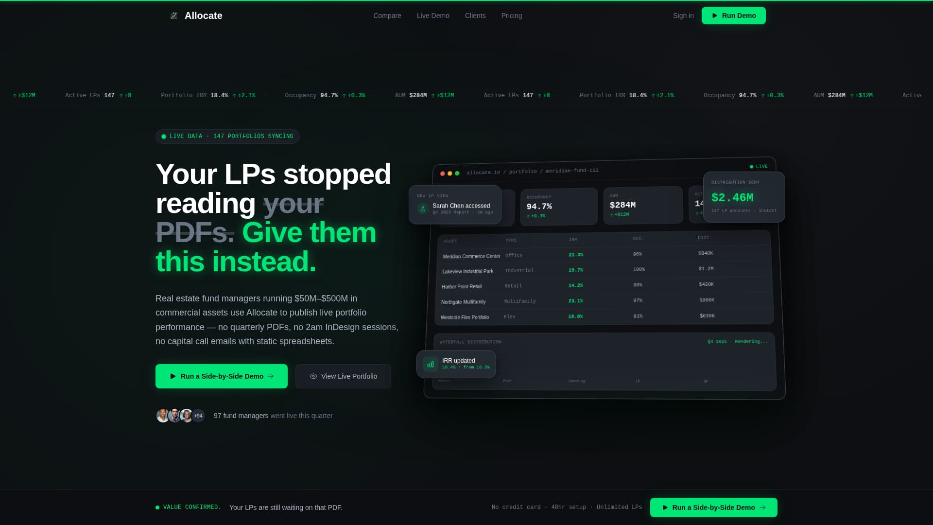 Allocate - Dynamic Proptech Landing Page Template