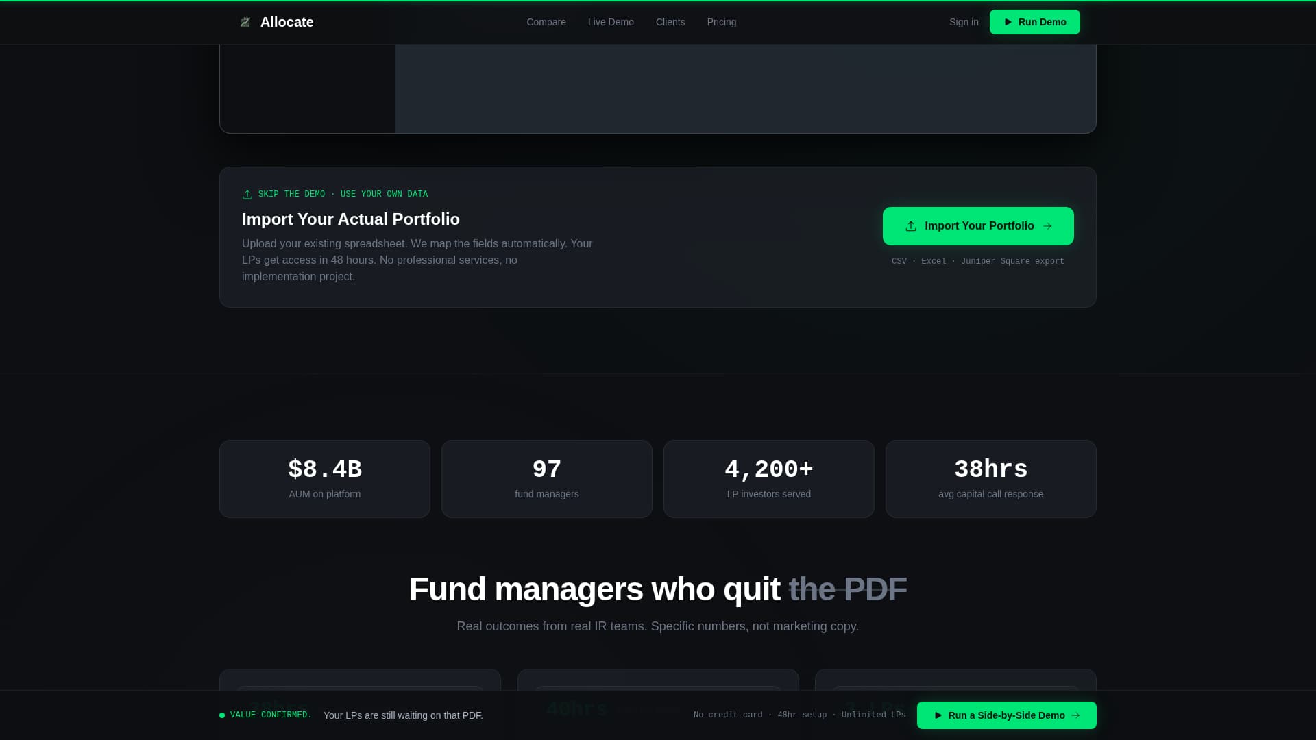 Allocate - Dynamic Proptech Landing Page Template