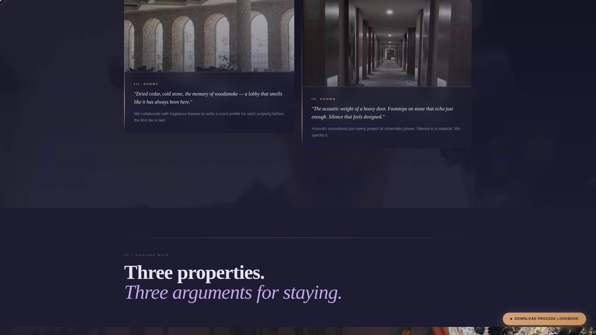 Atelier - Immersive Hospitality Landing Page Template