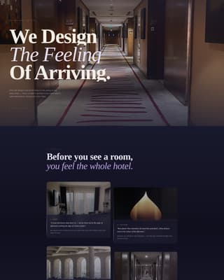 Atelier - Immersive Hospitality Landing Page Template