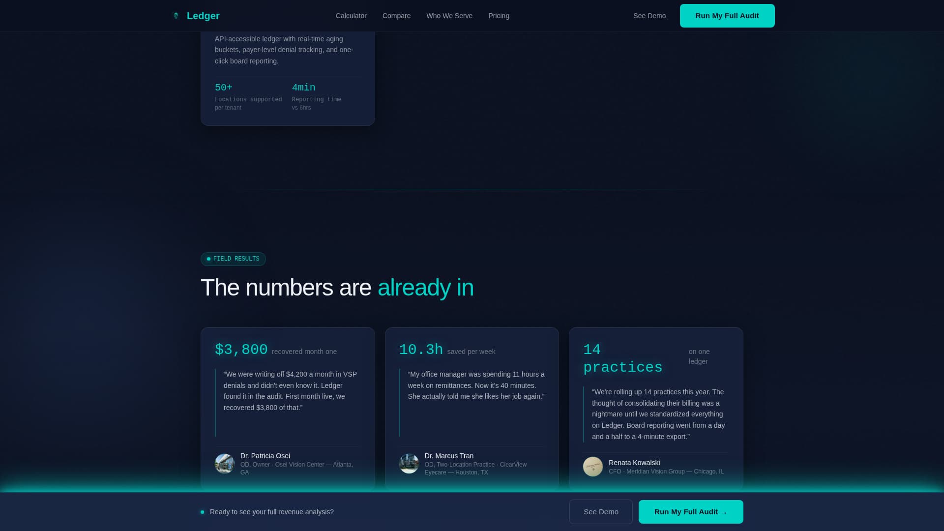 Optometry Software Cost Calculator Website Template
