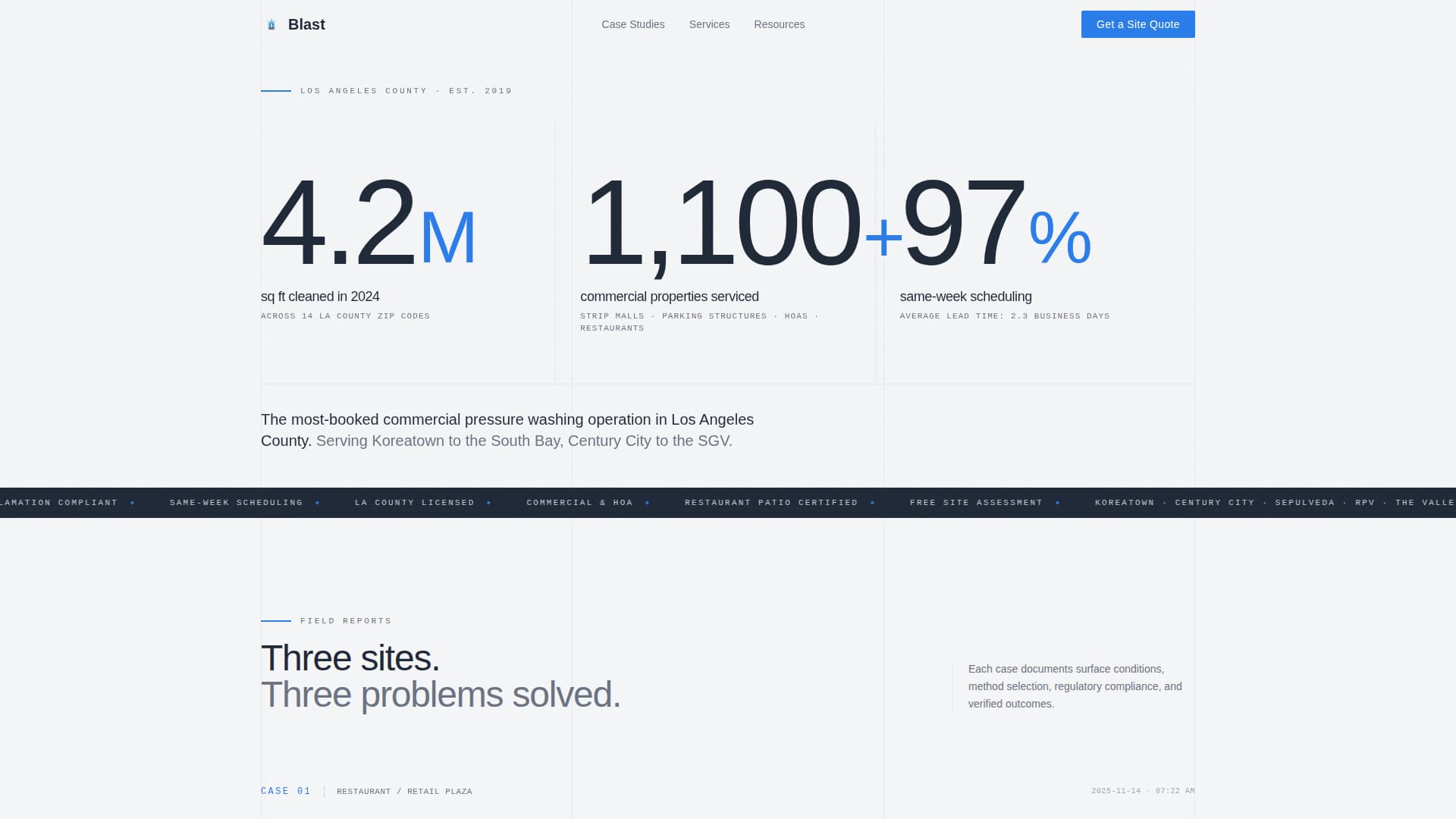 Blast - Powerful Pressurewashing Landing Page Template