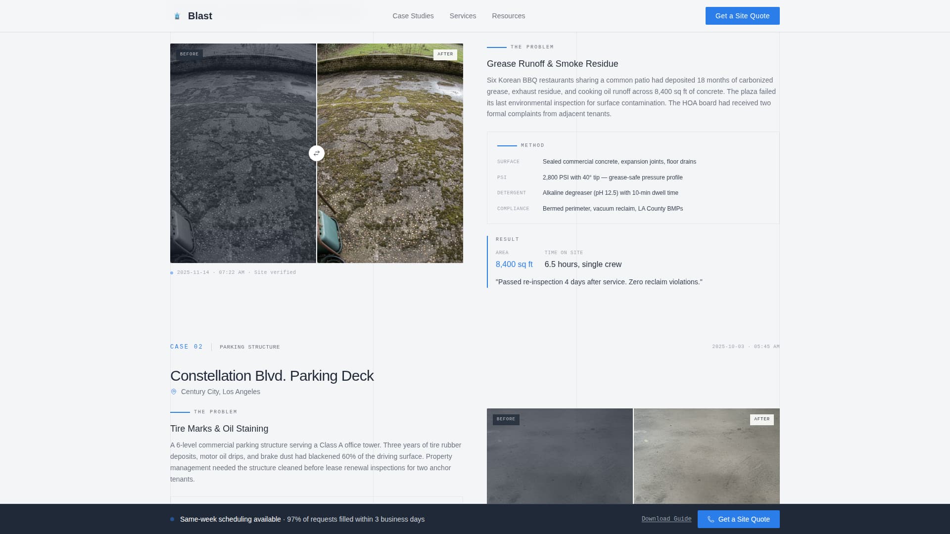 Blast - Powerful Pressurewashing Landing Page Template