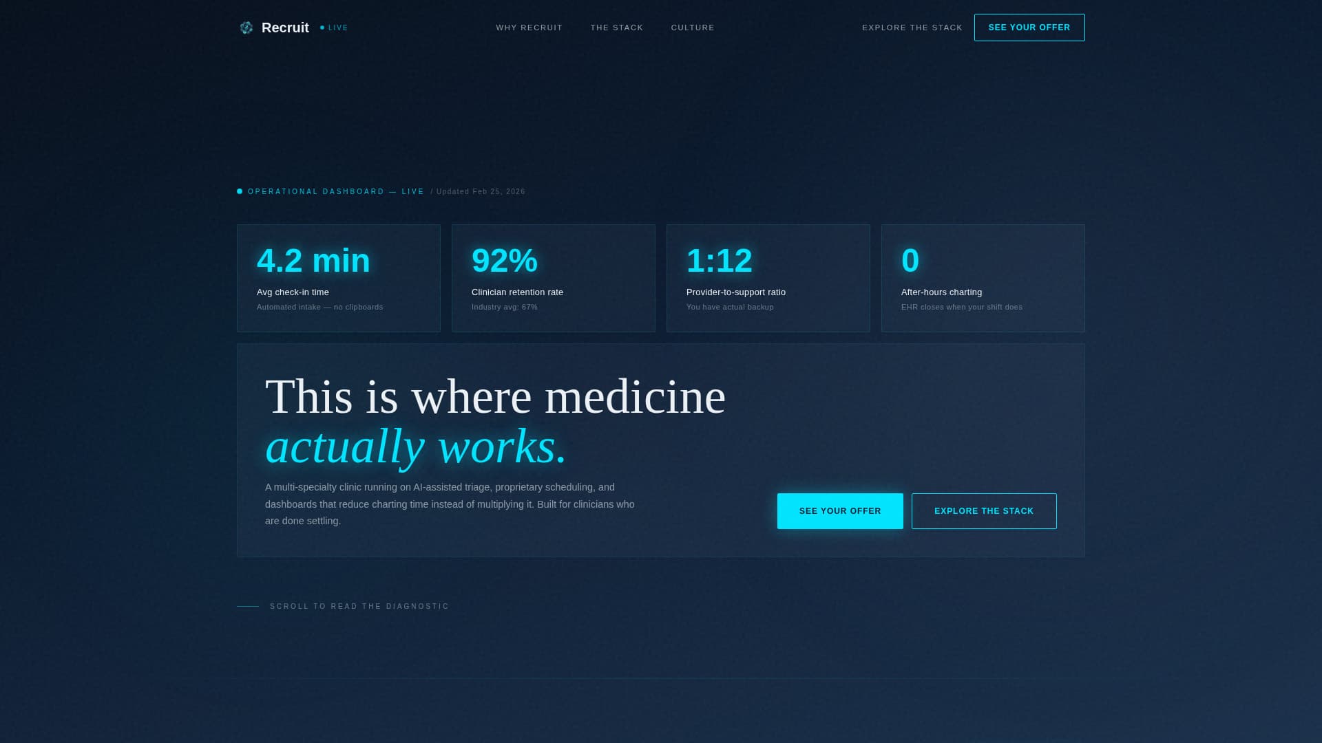 Recruit - Powerful Medicalclinic Landing Page Template