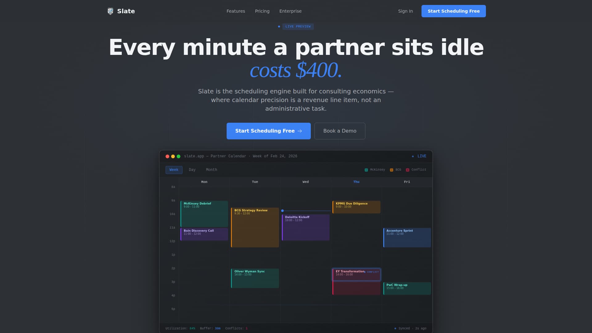 Consulting Firm Software Booking Website Template