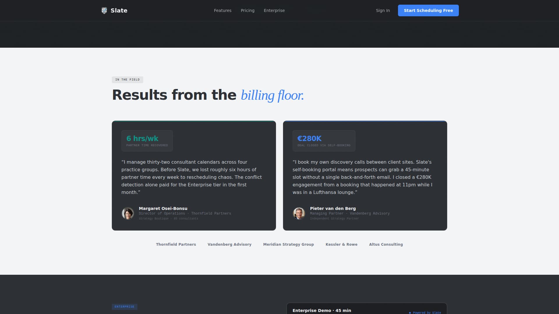 Consulting Firm Software Booking Website Template