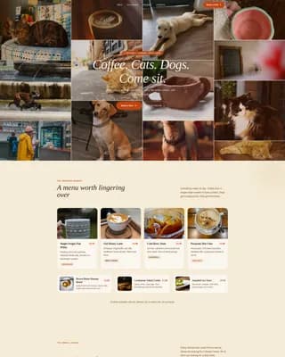 Rescue Animal Café & Adoption Experience Website Template