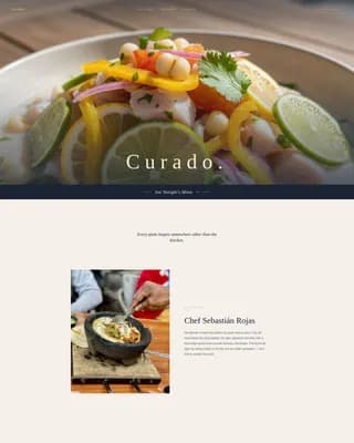 Coastal — Elevated Peruvian Ceviche Landing Page Template
