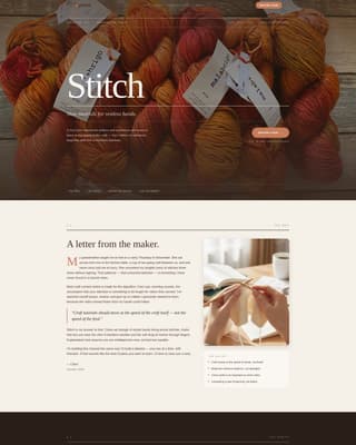 Knitting & Crochet Content Pre-Launch Website Template