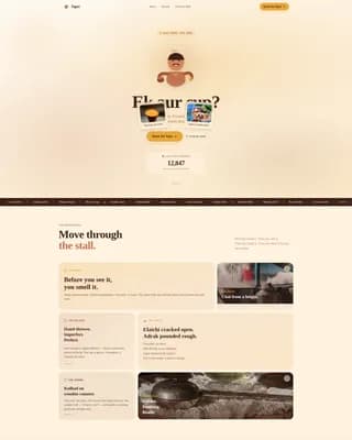 Indian Street Food & Regional Cuisine Booking Website Template