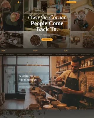 Coffee Brand Franchise Recruitment Website Template
