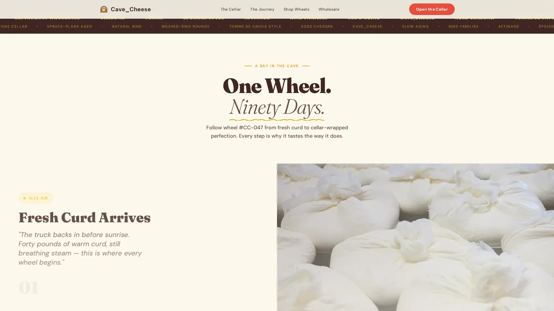 Cave — Premium Cheese Marketplace Landing Page Template
