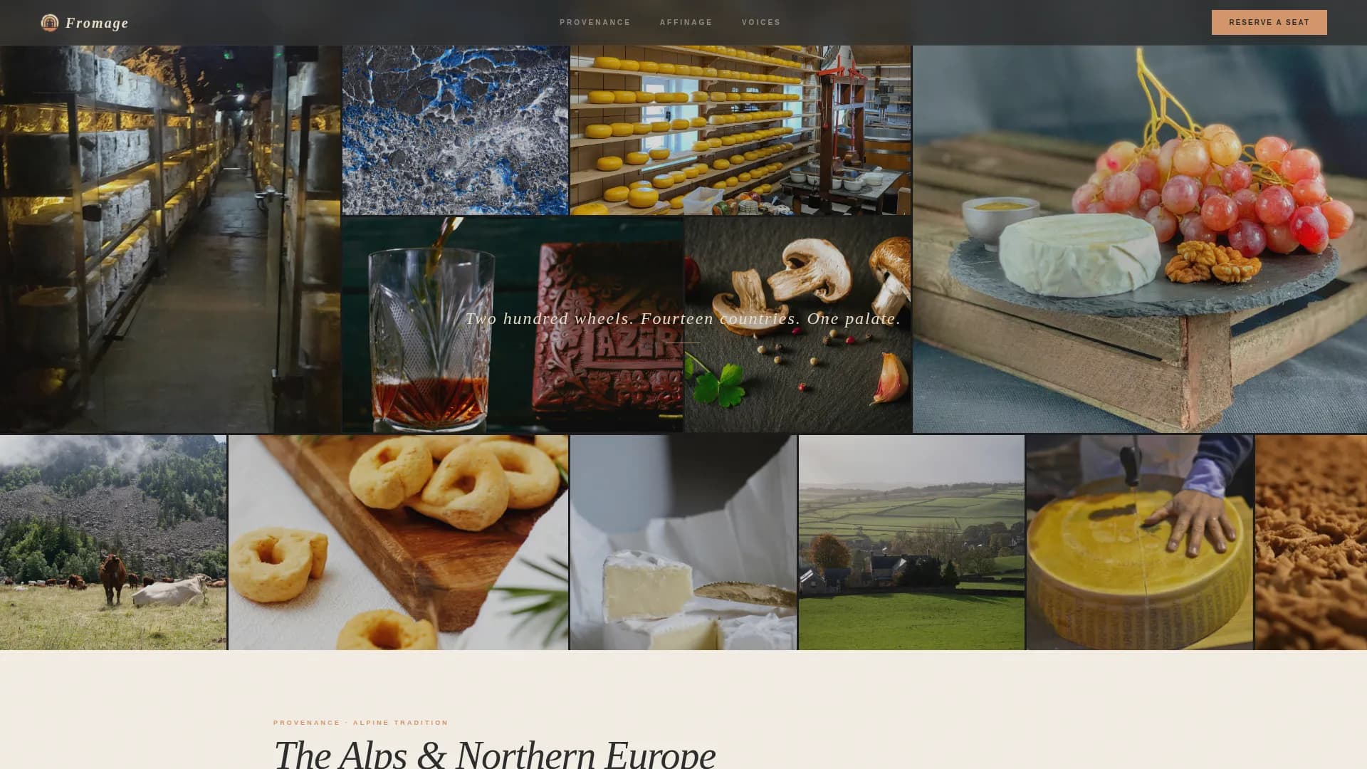 Fromage — Expert Cheese Importing Landing Page Template