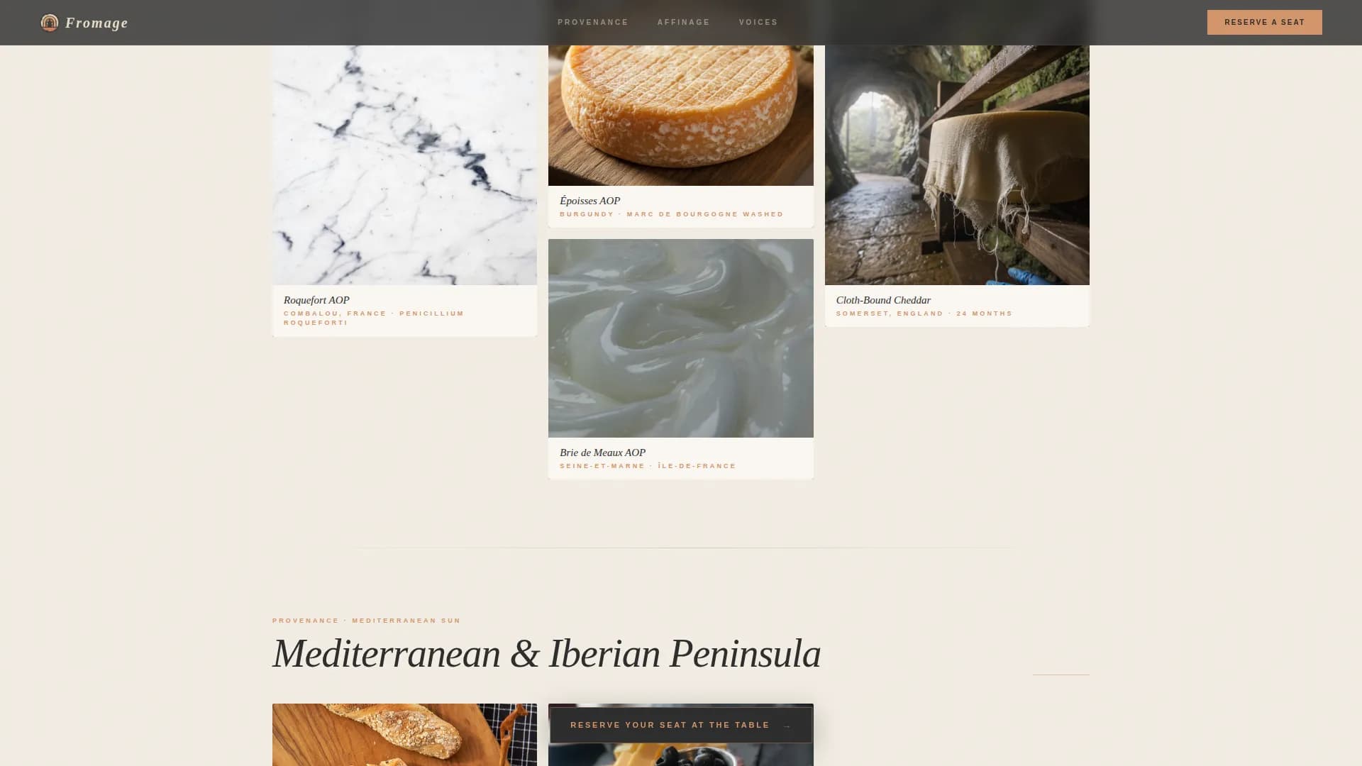 Fromage — Expert Cheese Importing Landing Page Template