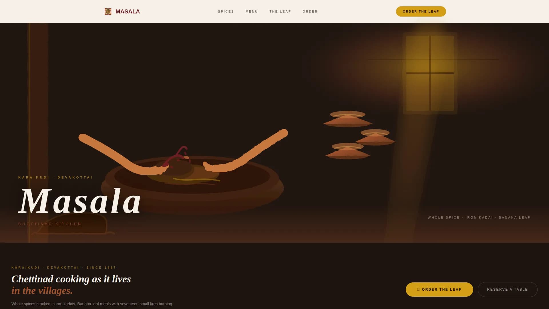 Regional & Specialty Restaurant Professional Website Template