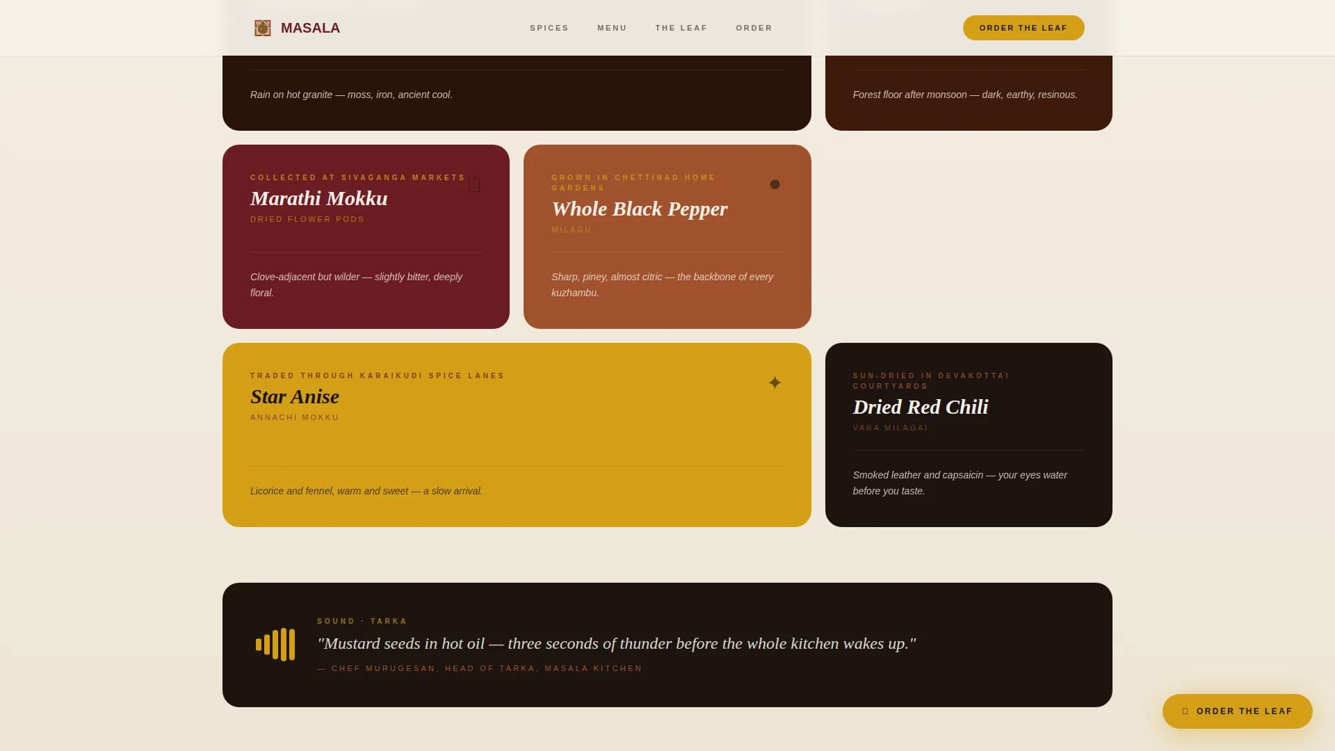 Regional & Specialty Restaurant Professional Website Template