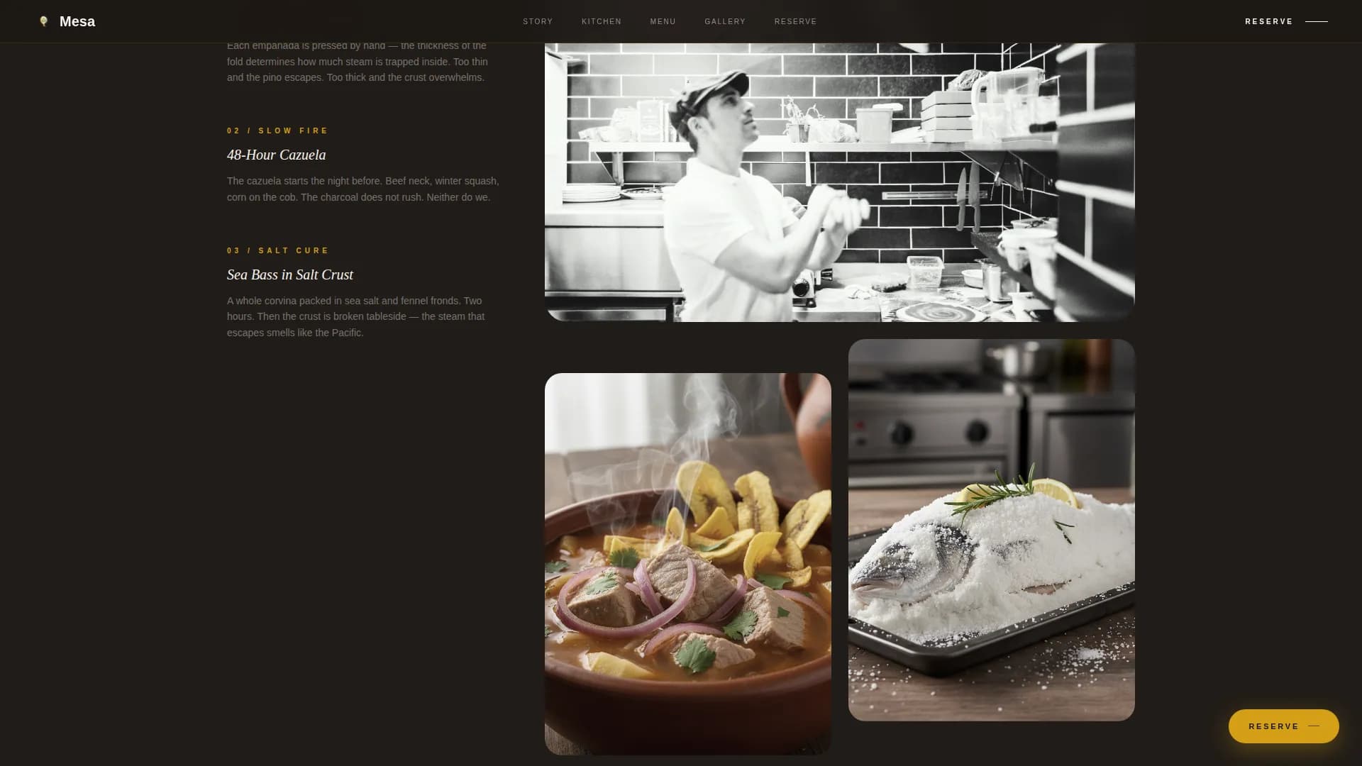 Chilean Cuisine Booking Website Template