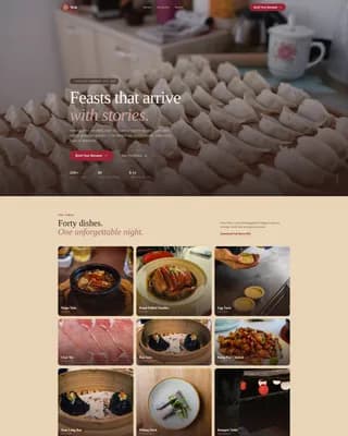 Chinese Dining Booking Website Template