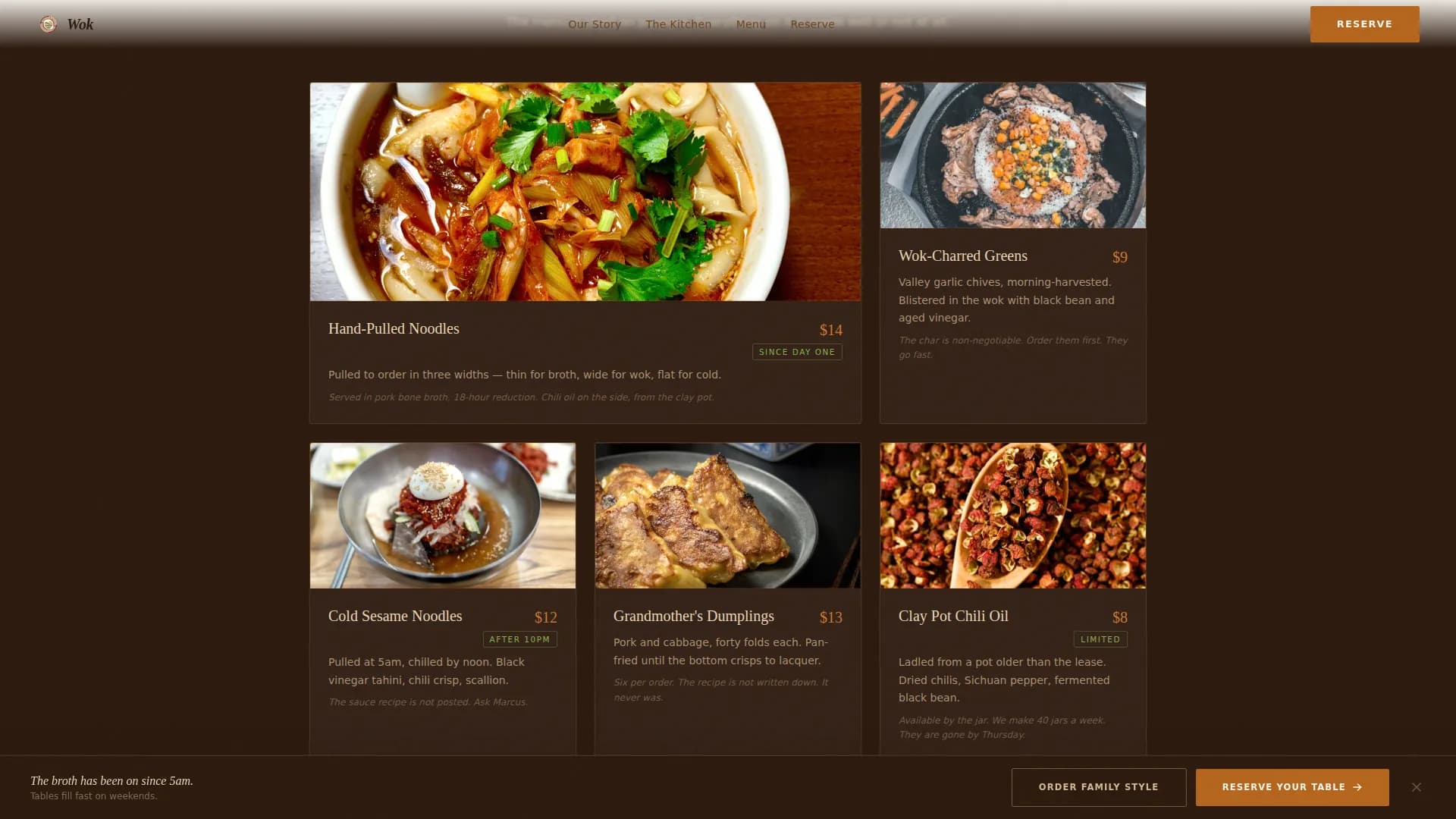 Chinese Dining Booking Website Template