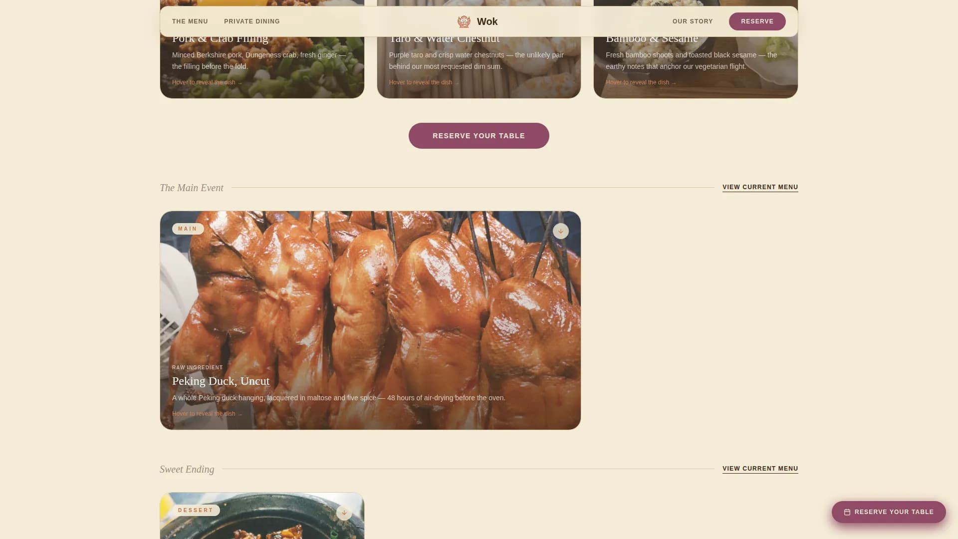Chinese Dining Reviews Website Template
