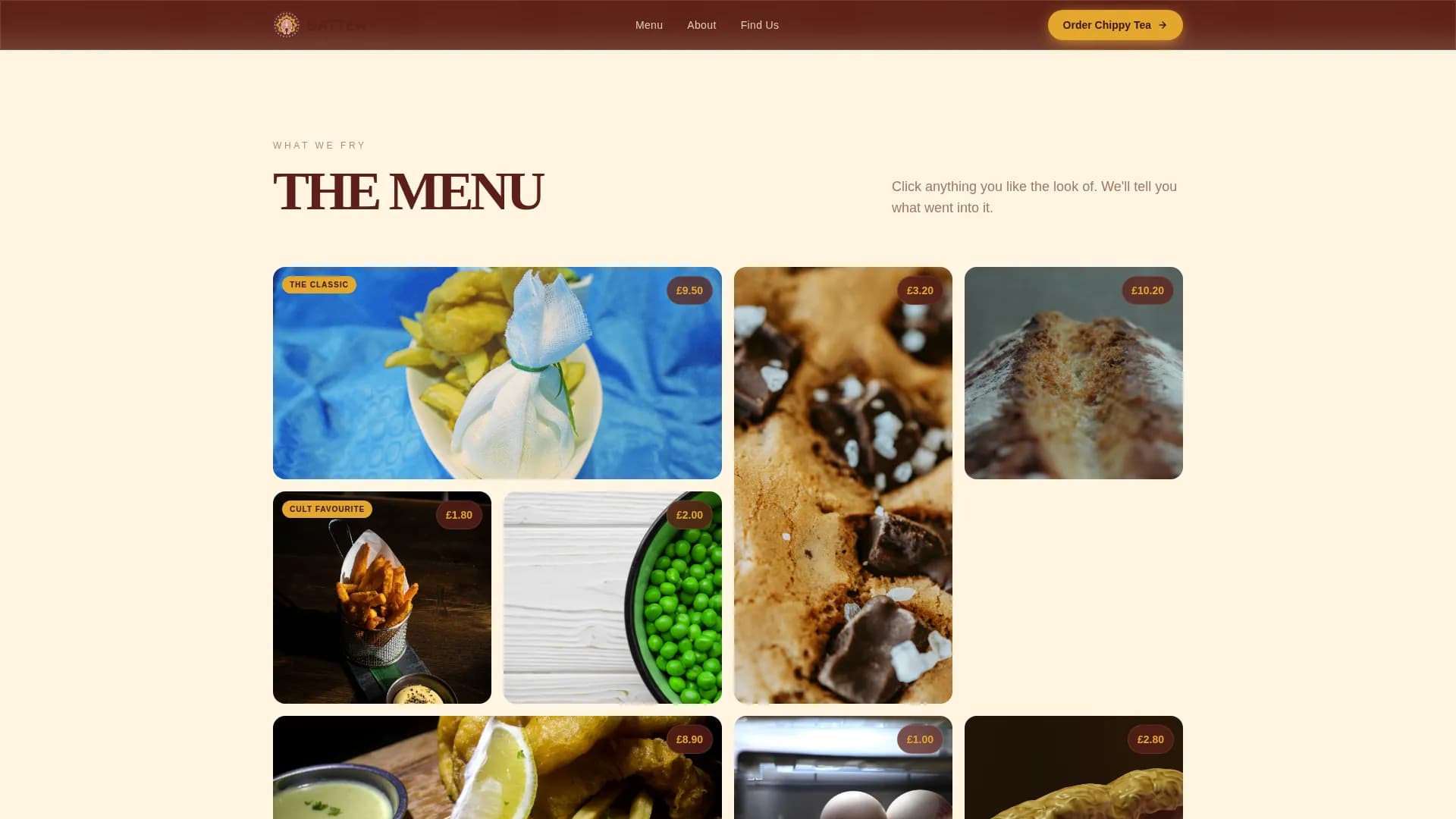 Regional & Specialty Restaurant Specialist Professional Website Template