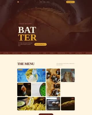 Regional & Specialty Restaurant Specialist Professional Website Template