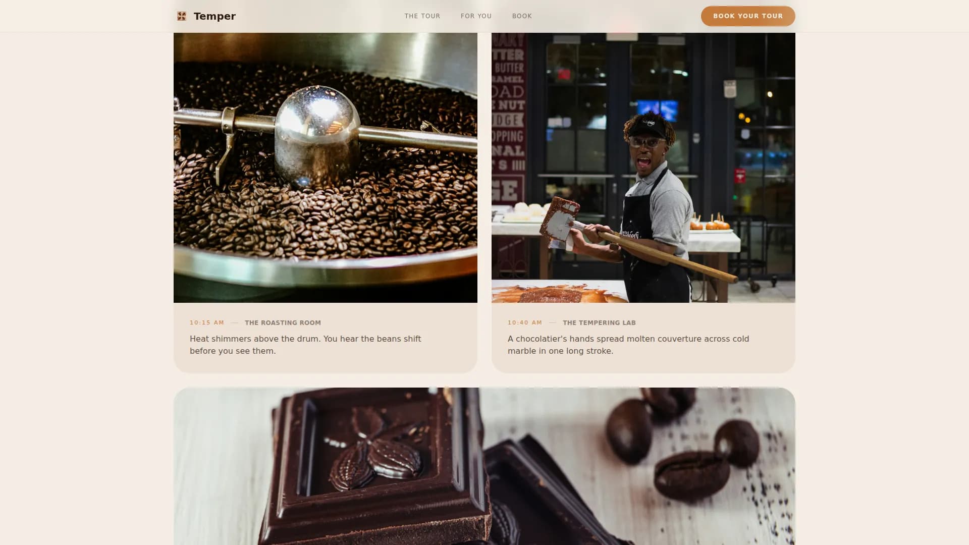 Chocolate & Confectionery Specialist Booking Website Template