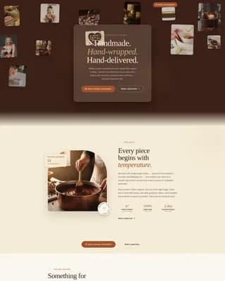 Chocolate & Confectionery Booking Website Template