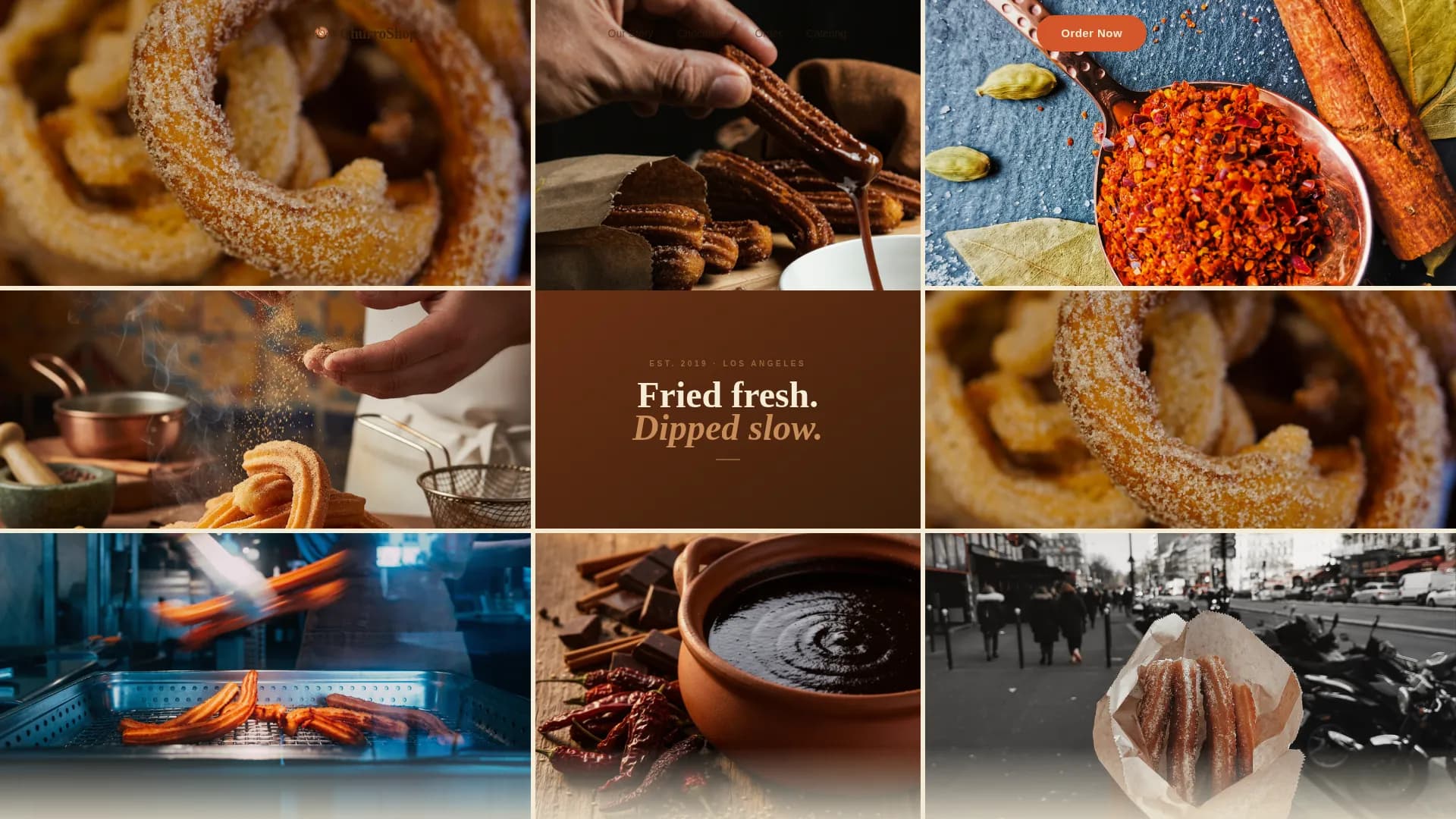 Churro — Signature Chocolate Cafe Landing Page Template