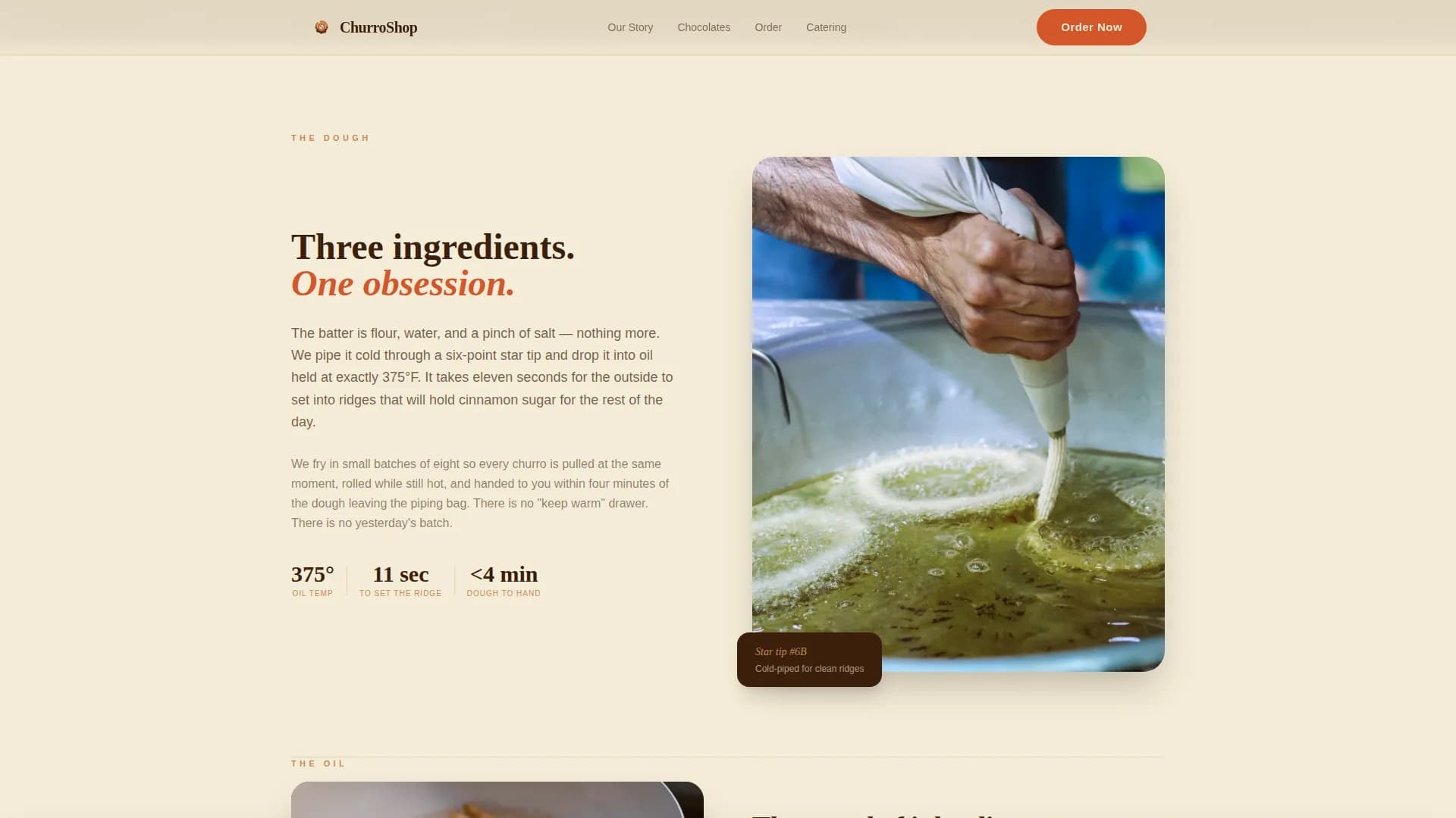 Churro — Signature Chocolate Cafe Landing Page Template