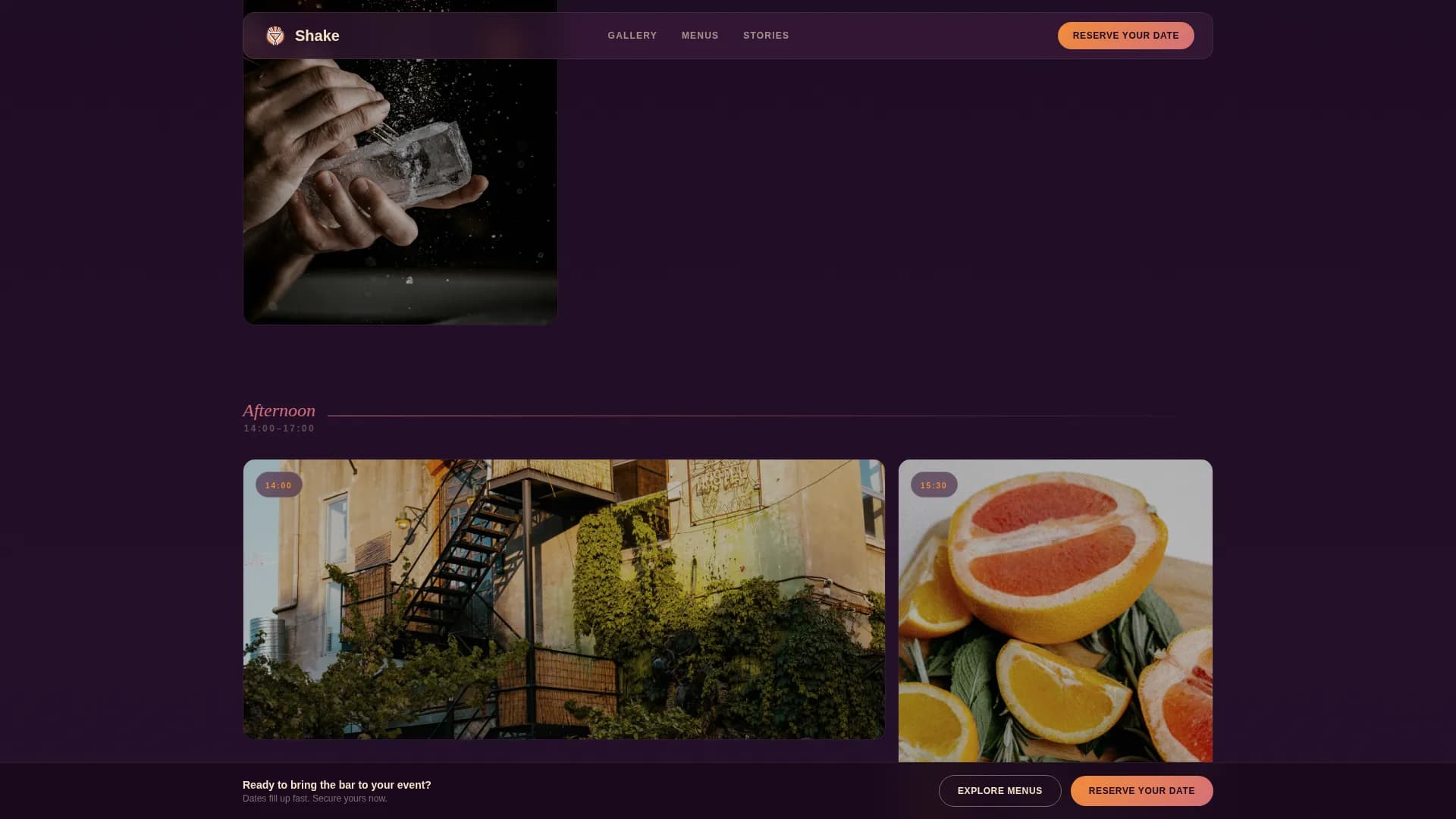 Catering & Event Food Professional Website Template