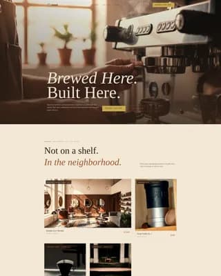 Coffee Roaster & Specialty Coffee Advanced Pricing Website Template