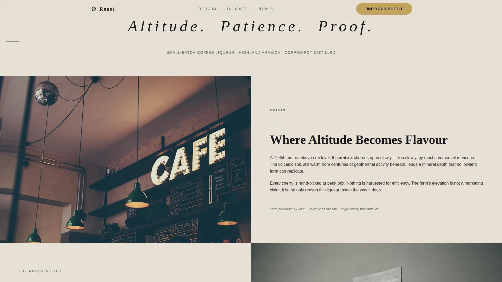 Coffee Roaster & Specialty Coffee Pricing Website Template
