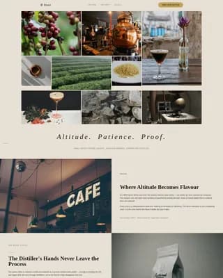 Coffee Roaster & Specialty Coffee Pricing Website Template