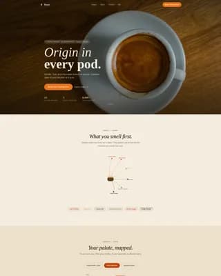 Coffee Roaster & Specialty Coffee Booking Website Template