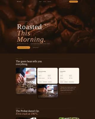 Artisan Coffee Roaster & Online Retail Website Template