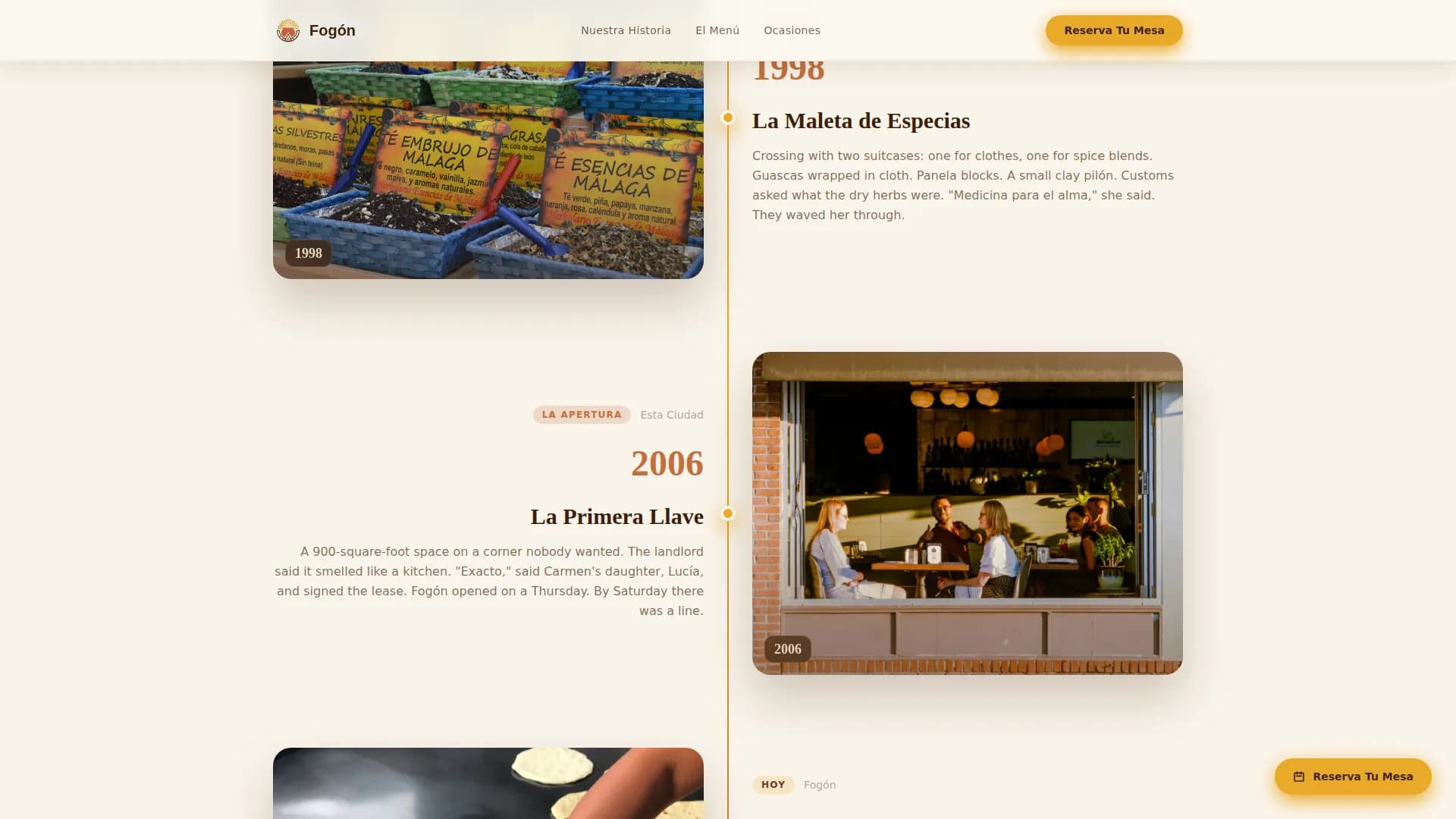 Fogn - Authentic Colombian Restaurant Landing Page Template