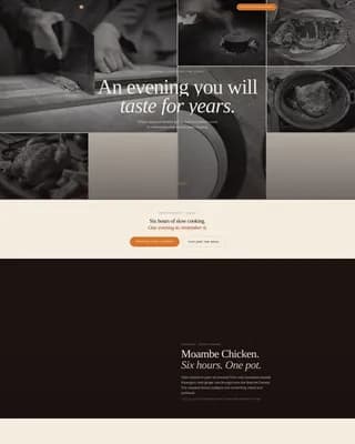Braise — Upscale Congolese Dining Landing Page Template