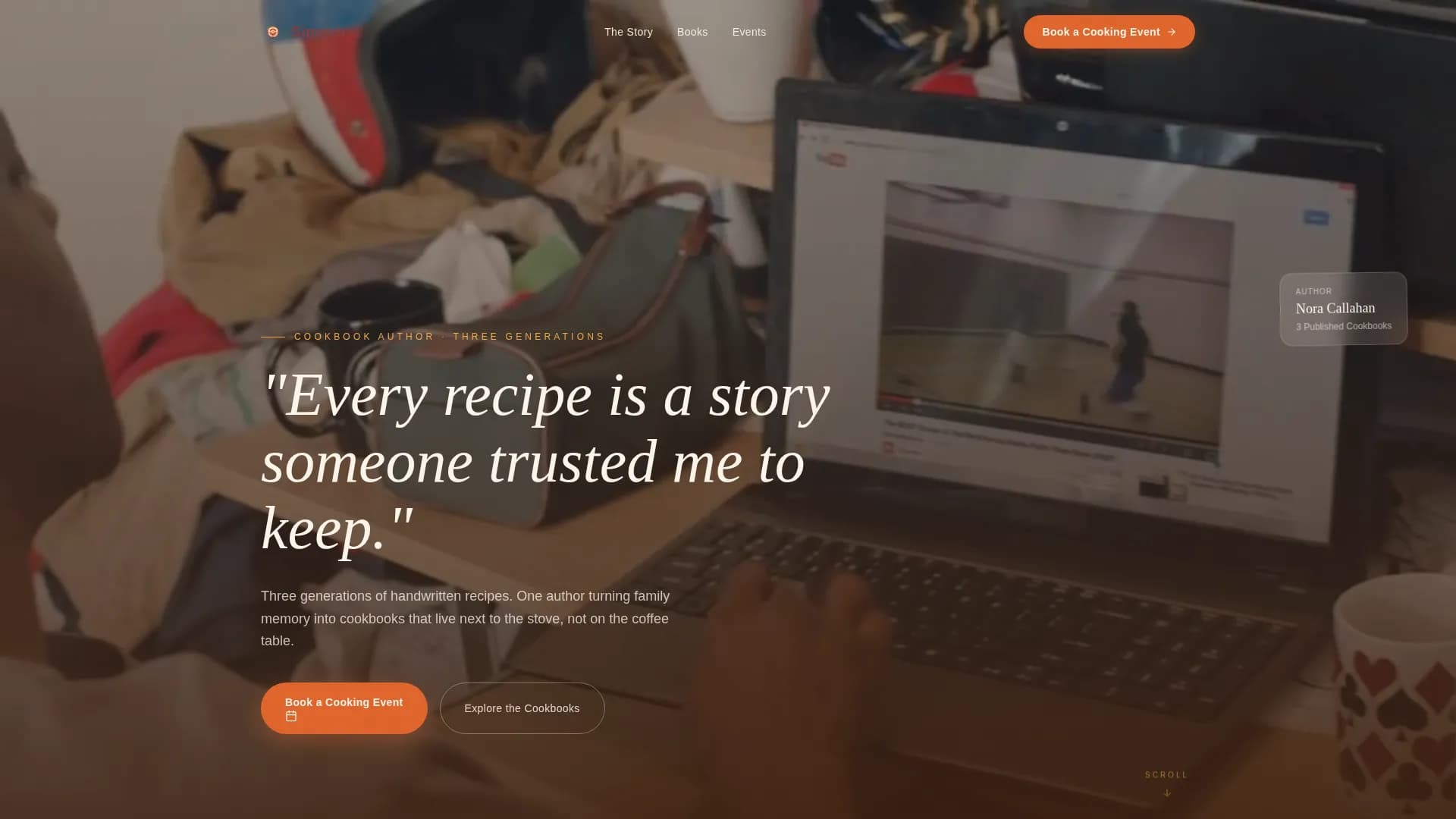 Chef & Culinary Personality Booking Website Template