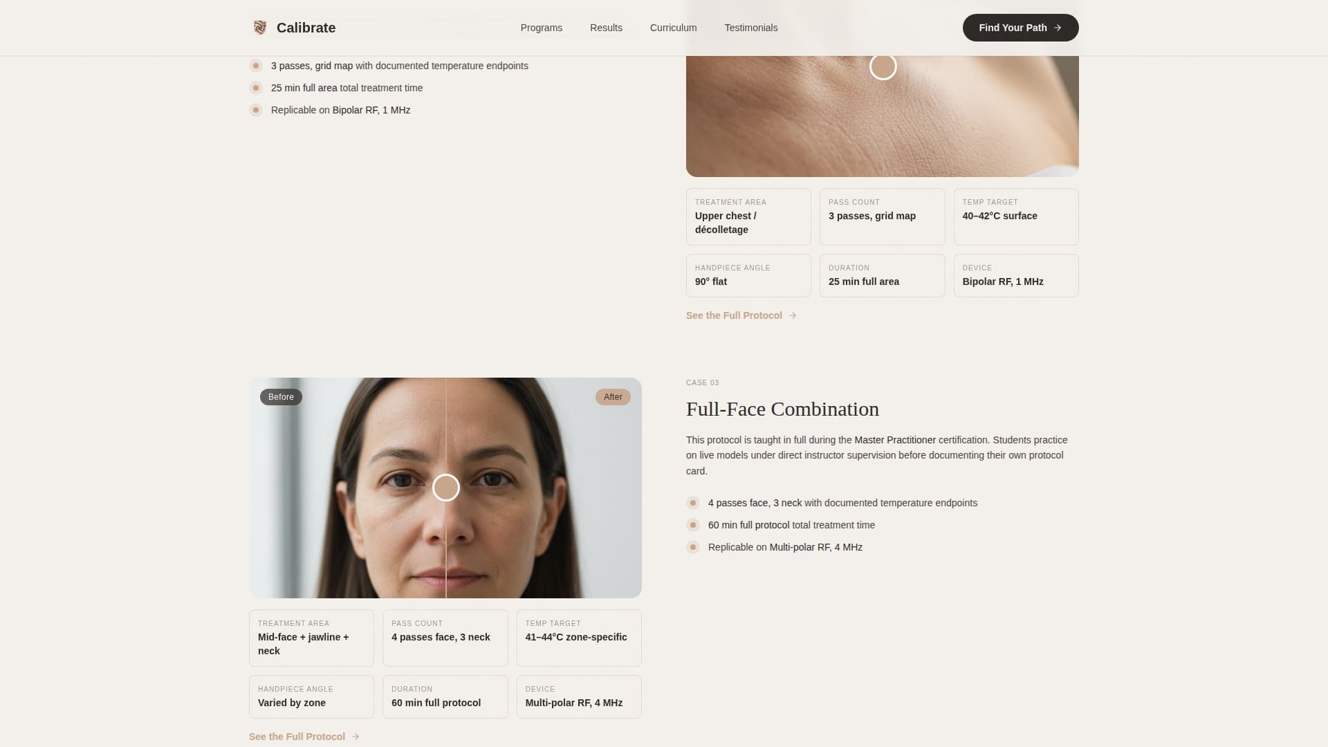 Calibrate - Precision Aesthetics Landing Page Template