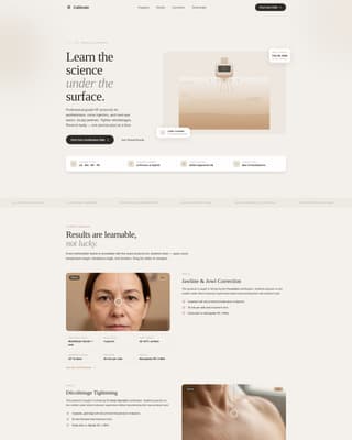 Calibrate - Precision Aesthetics Landing Page Template