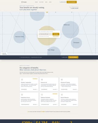Veterans Services Government Booking Website Template