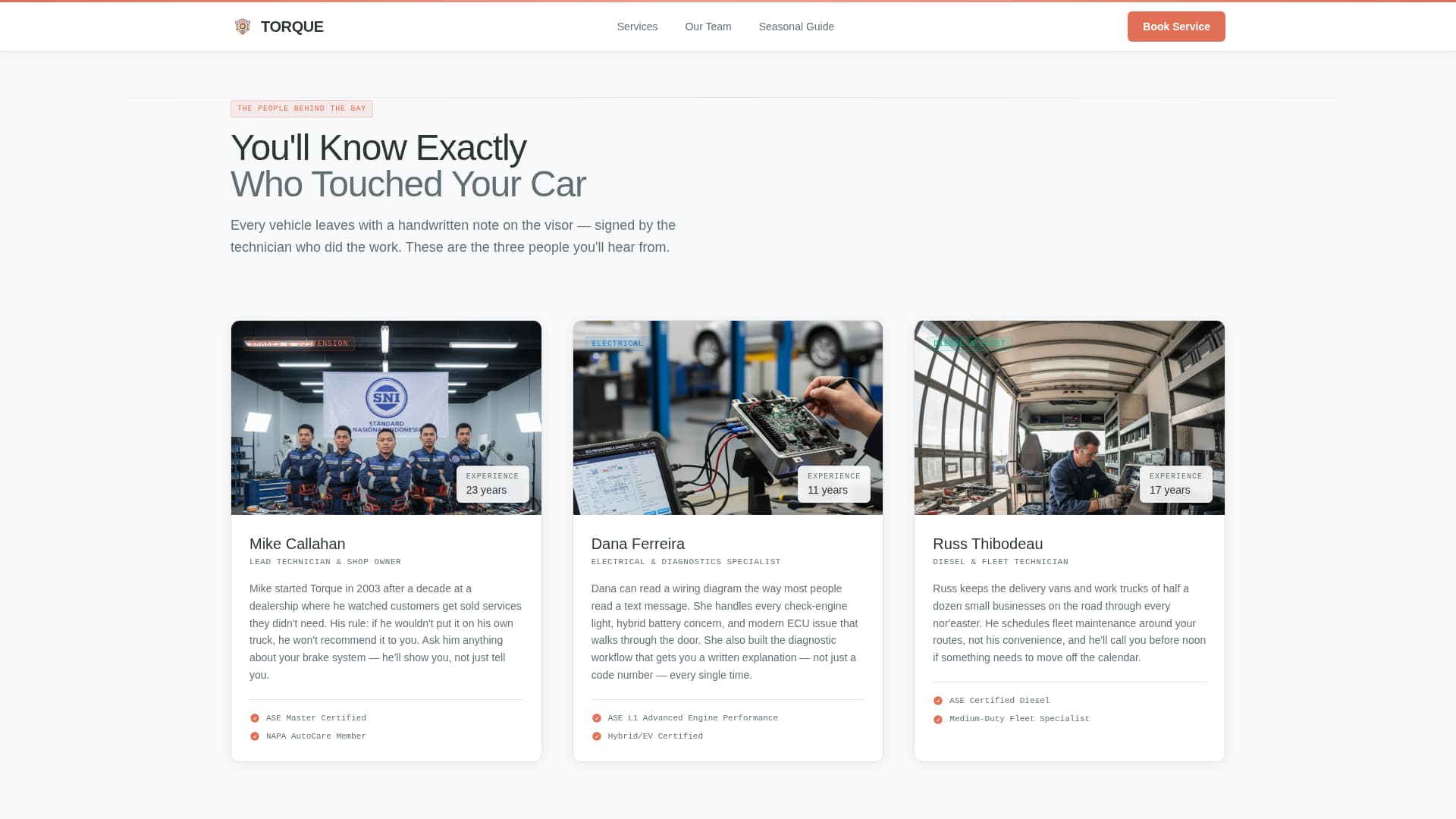 Auto Mechanic Marketing Booking Website Template
