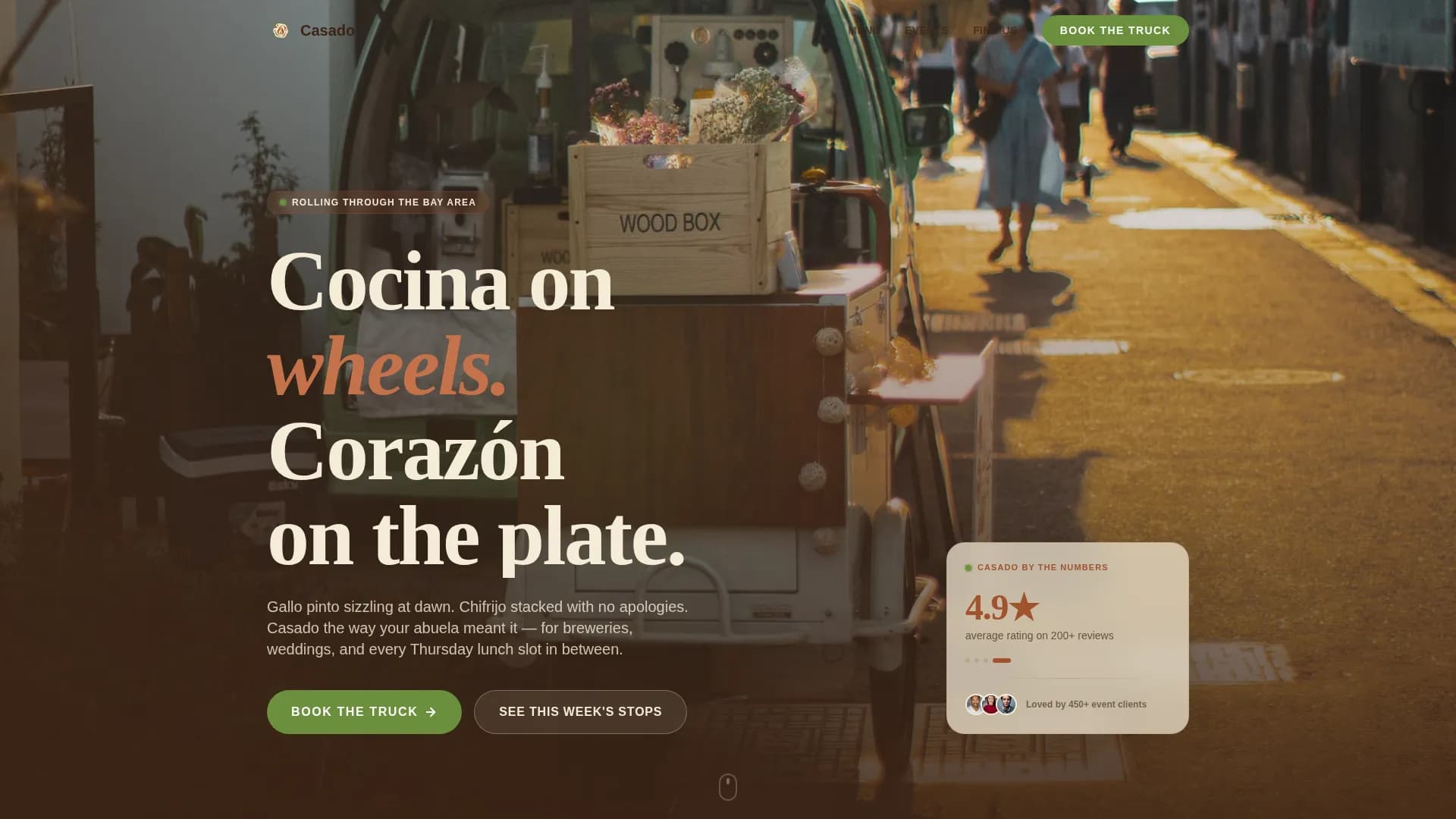 Casado — Costa Rican Truck Landing Page Template