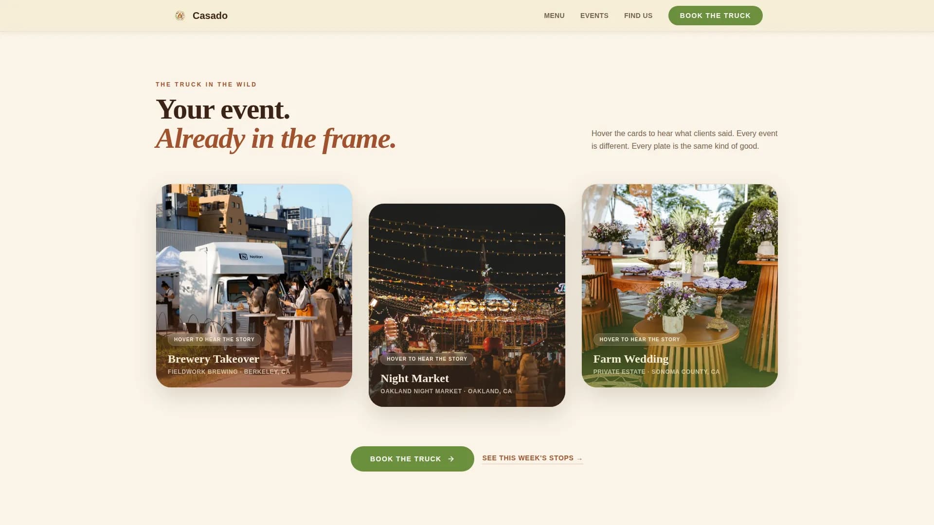 Casado — Costa Rican Truck Landing Page Template