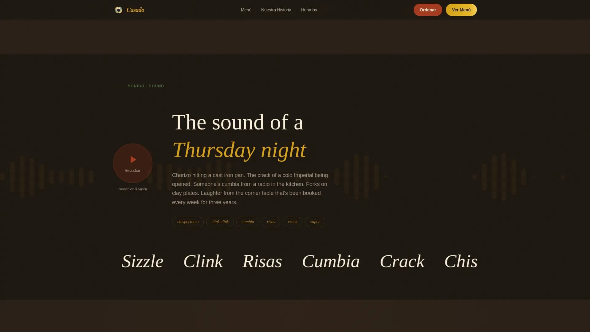 Casado — Costa Rican Restaurant Landing Page Template