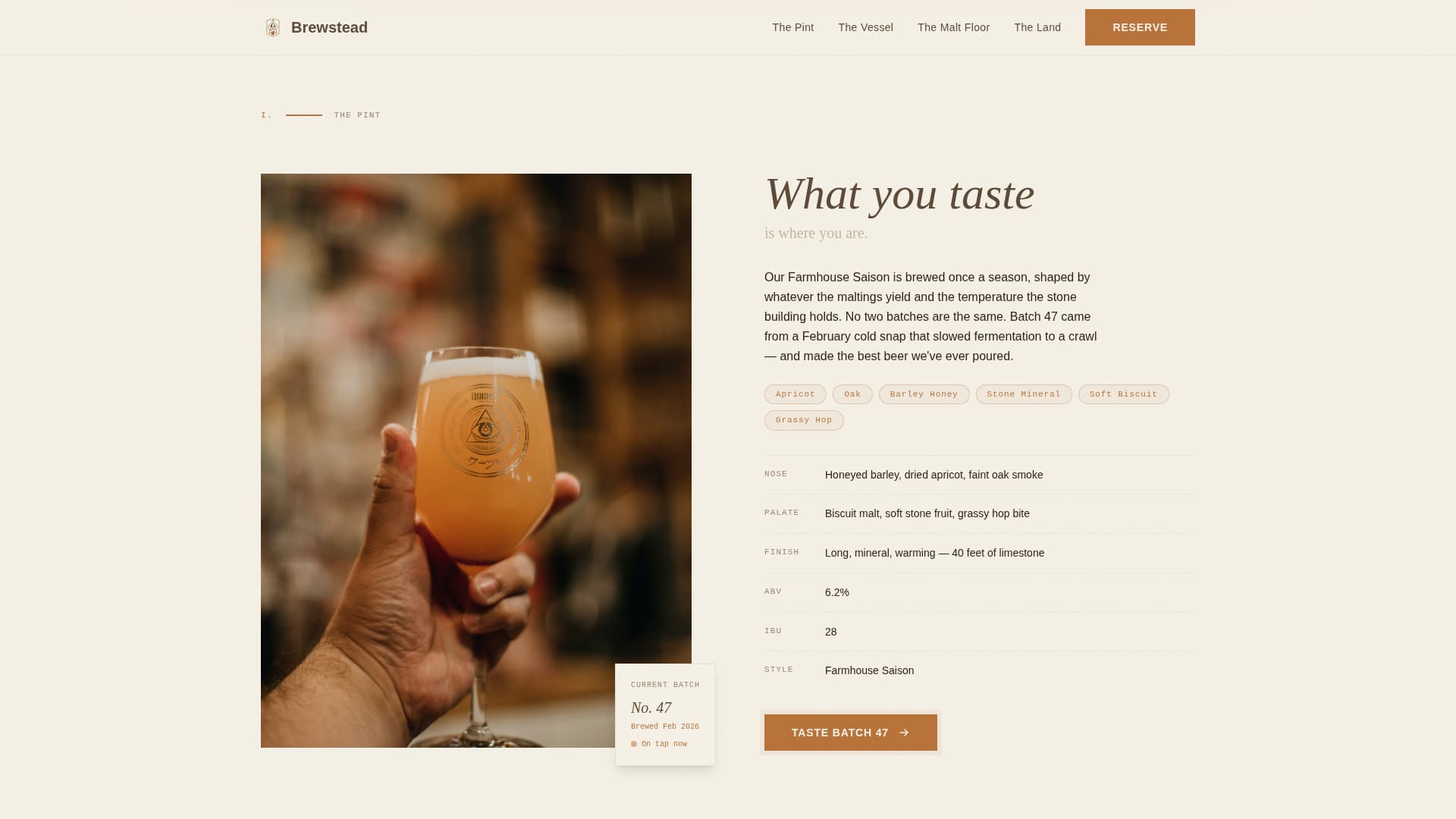 Brewstead - Immersive Brewery Landing Page Template