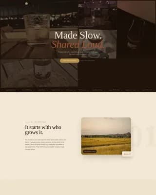 Distillery & Spirits Professional Website Template