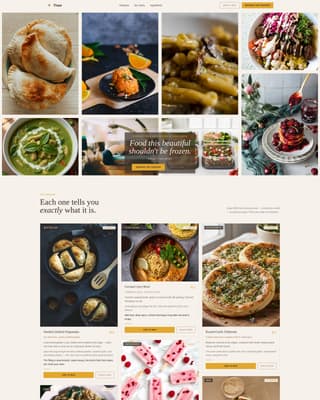 Vegan Food & Dining Professional Website Template